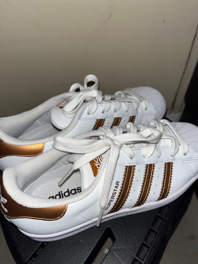 BNIB WMNS Adidas Superstar White Copper Metallic FX7484 Women s Fashion Footwear Sneakers on Carousell
