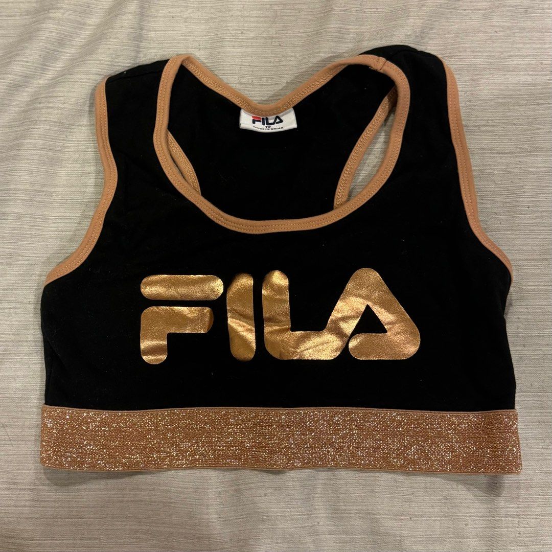 Brand New Fila Rose Gold Cropped Top Women s Fashion Activewear on Carousell