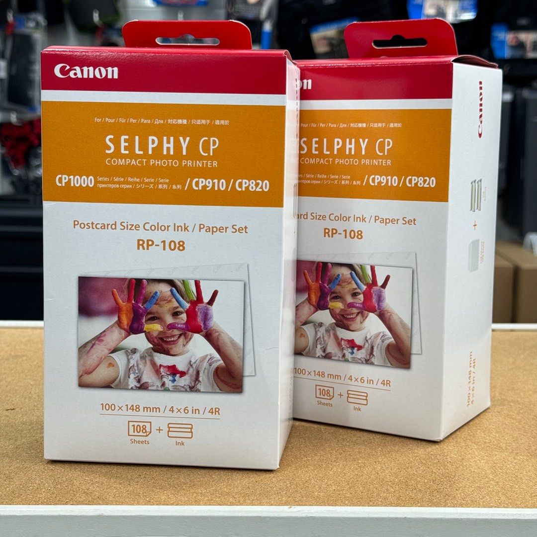 Canon RP-108 High-Capacity Color Ink/Paper Set for SELPHY CP910 CP820 ...