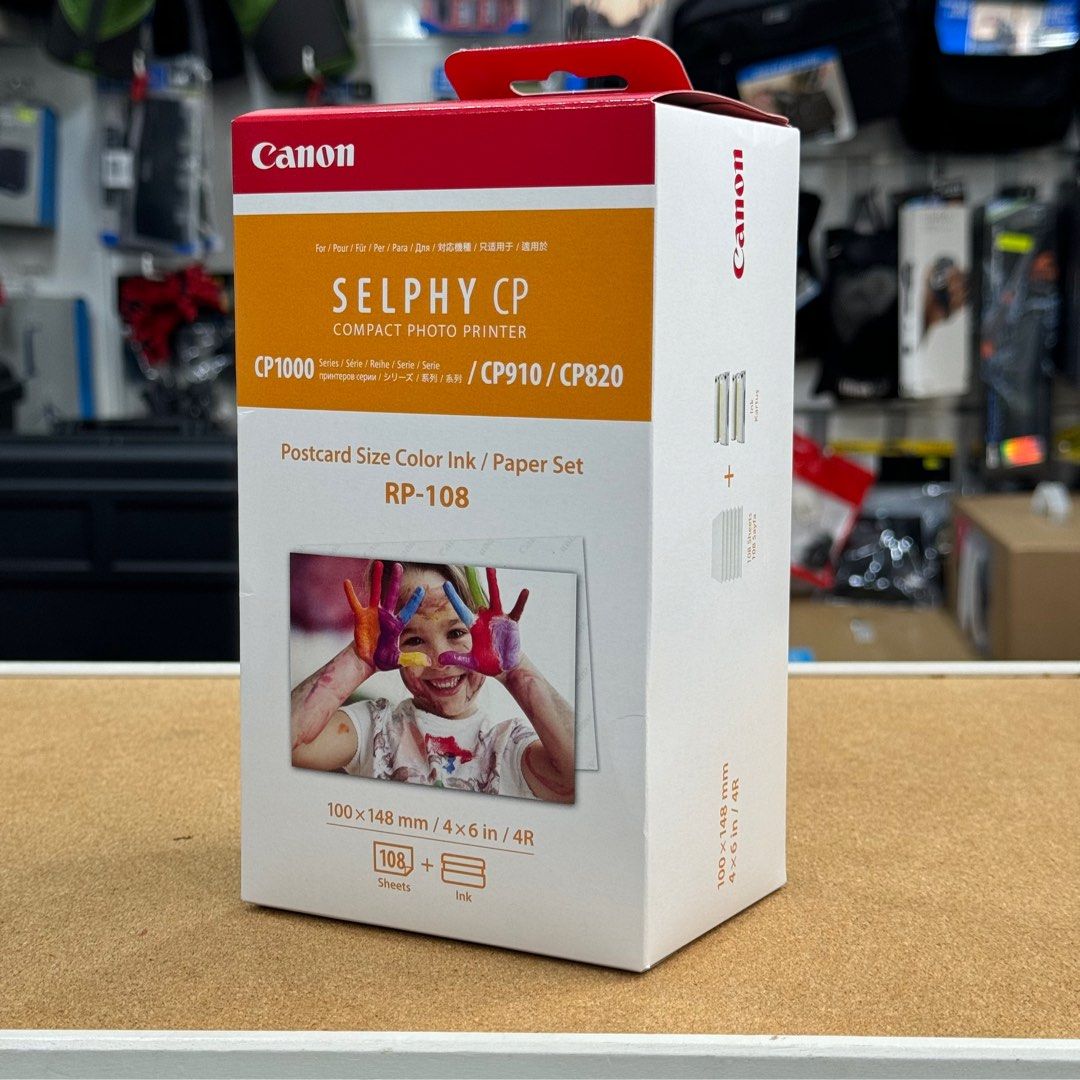 Canon RP-108 High-Capacity Color Ink/Paper Set for SELPHY CP910 CP820 ...