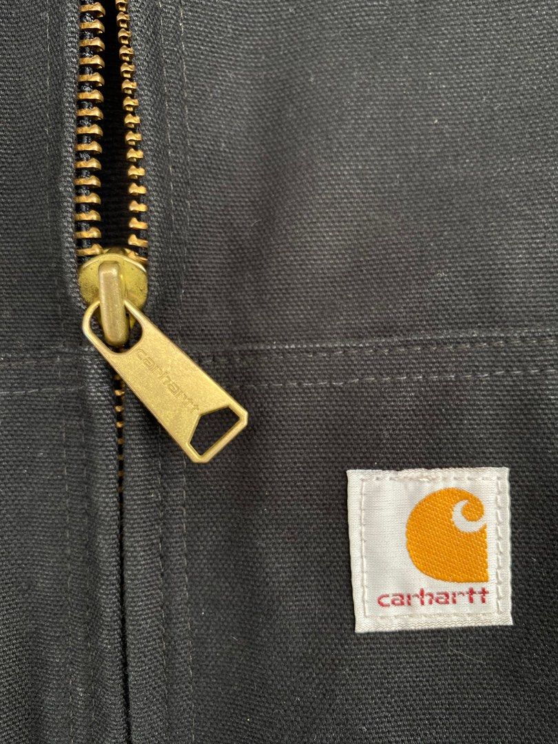 CARHARTT 103940 BLK black duck canvas active jacket Men s Fashion Coats Jackets and Outerwear on Carousell