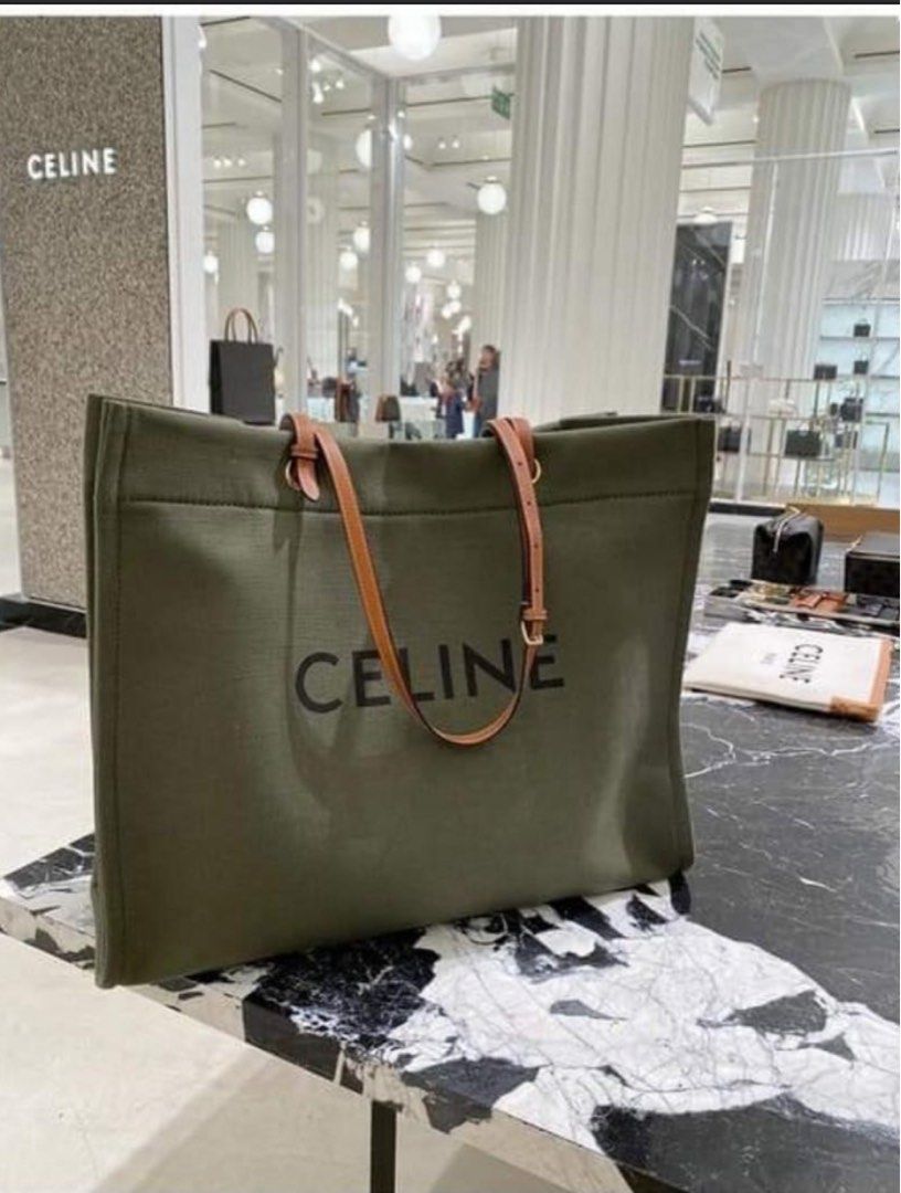 CELINE Canvas Calfskin Square microsdxc Cabas