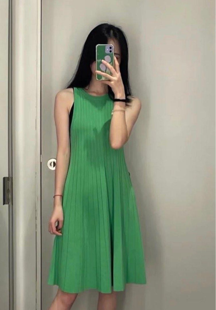 COS Green Knitted Dress, Women's Fashion, Dresses & Sets, Dresses on  Carousell