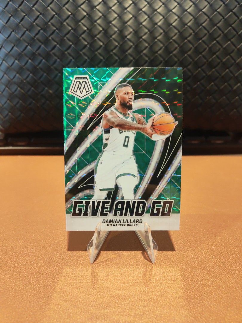 Damian Lillard 2023-24 Mosaic Give and Go GREEN Mosaic Insert, NBA