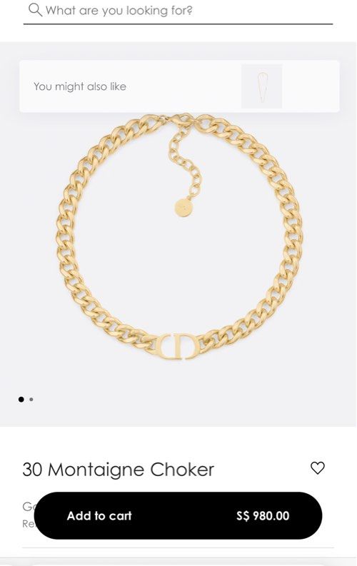 Dior 30 Montaigne CD choker necklace Luxury Accessories on Carousell