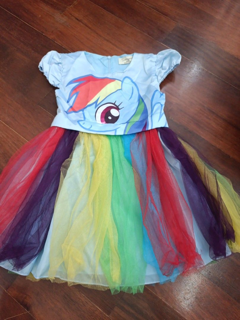 Dress Anak rainbow dash pony, Bayi Anak, Baju Anak Perempuan,