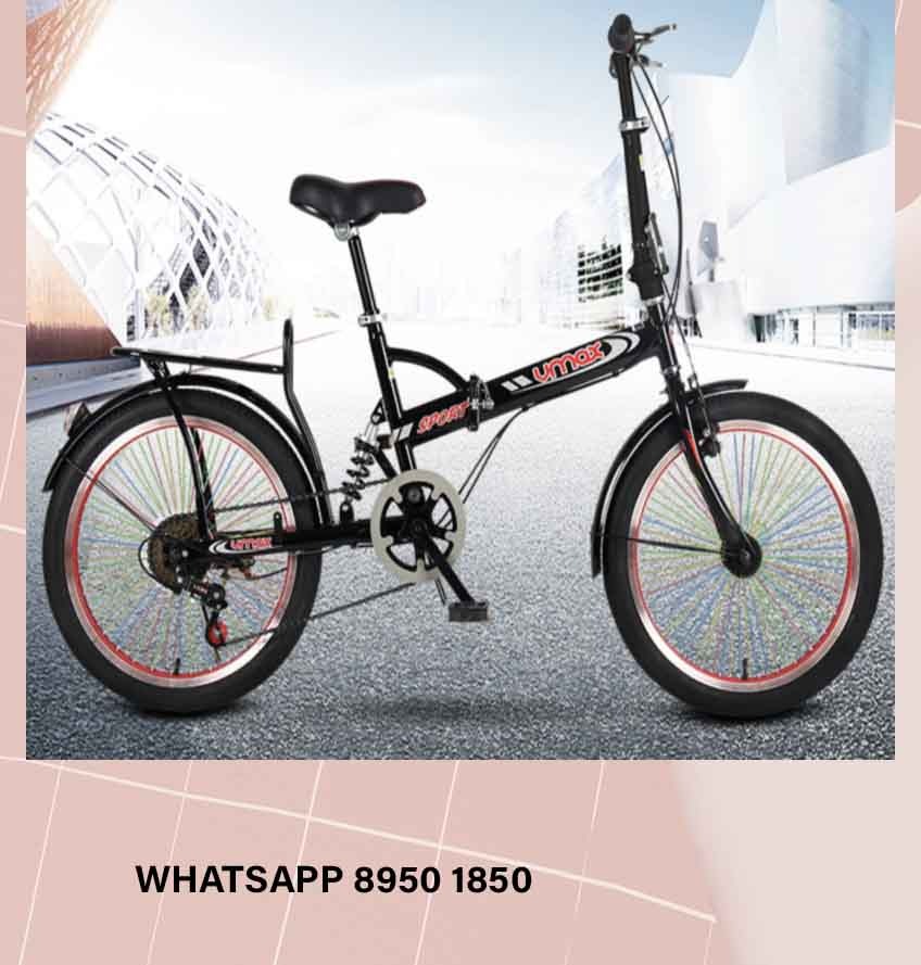 Foldable bicycle Bicycle with rear rack rear back seat. vmax rack adult ...