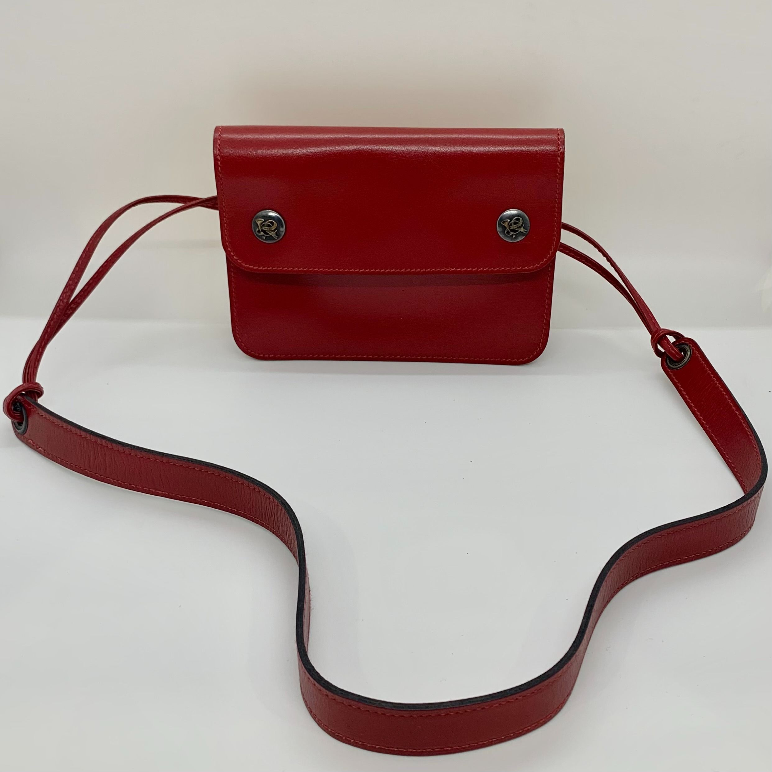 HERMES RED POCHETTE WAIST BAG 247042479 HM Luxury Bags Wallets on Carousell