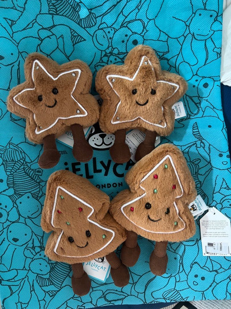 Jellycat amuseables star/tree cookies, Hobbies & Toys, Toys