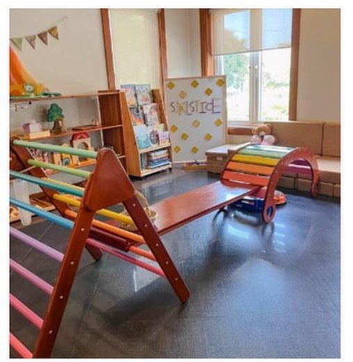 Kinomocha large rainbow pikler triangle and rocker, Babies & Kids, Baby ...