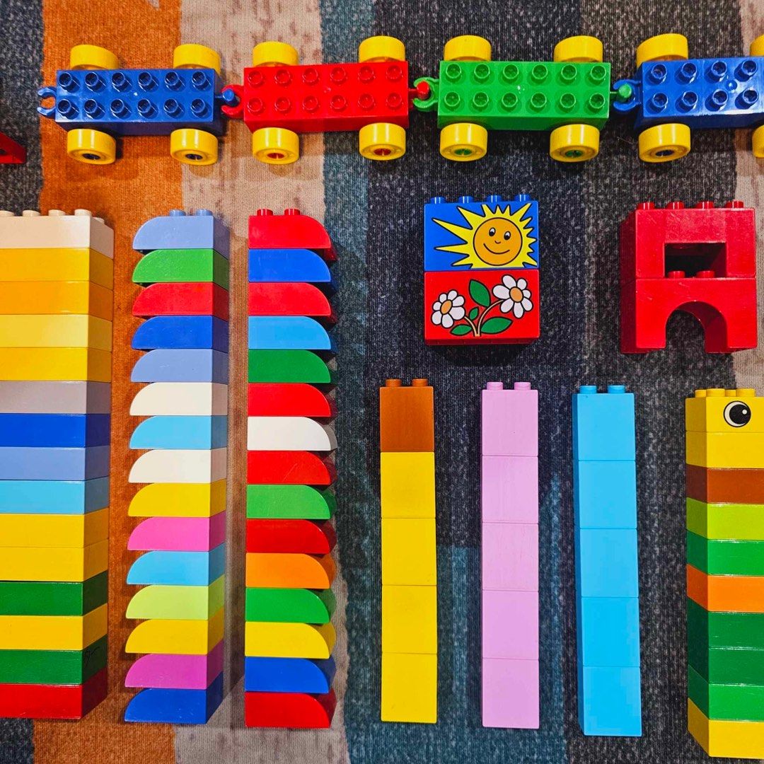 Lego Duplo 100 basic blocks + 4 train base 7 free special blocks (Category: Lego & Building Sets) located in Quezon City. Submitted by tinperen (Listing ID 1324372112, Image 3). Description: Authentic Lego Duplo (all with markings) 100 basic blocks + 4 train base 7 free special blocks ₱1500 Actual Pictures Posted (WYSIWYG) Location: Veterans Village Pasong Tamo QC Pin: Northern Legends Hobby Shop MOP: Gcash, BDO, BPI, COD Lalamove, GrabGoGo Epres