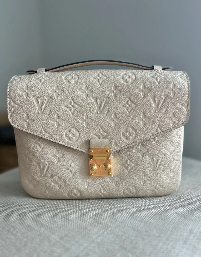 Louis Vuitton Pochette Metis Monogram Empreinte Leather in Cream White Luxury Bags Wallets on Carousell