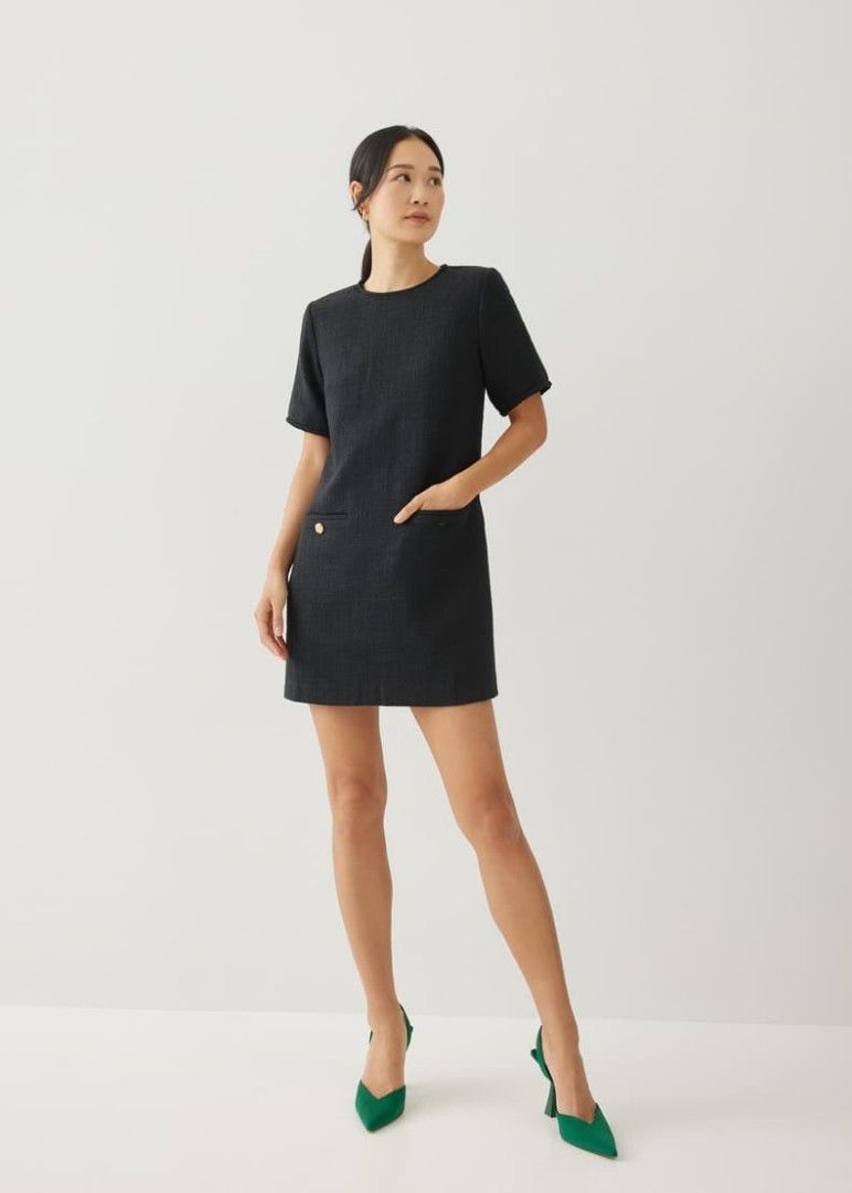 love bonito mini dress Sequin Square Neck A-line Mini Dress