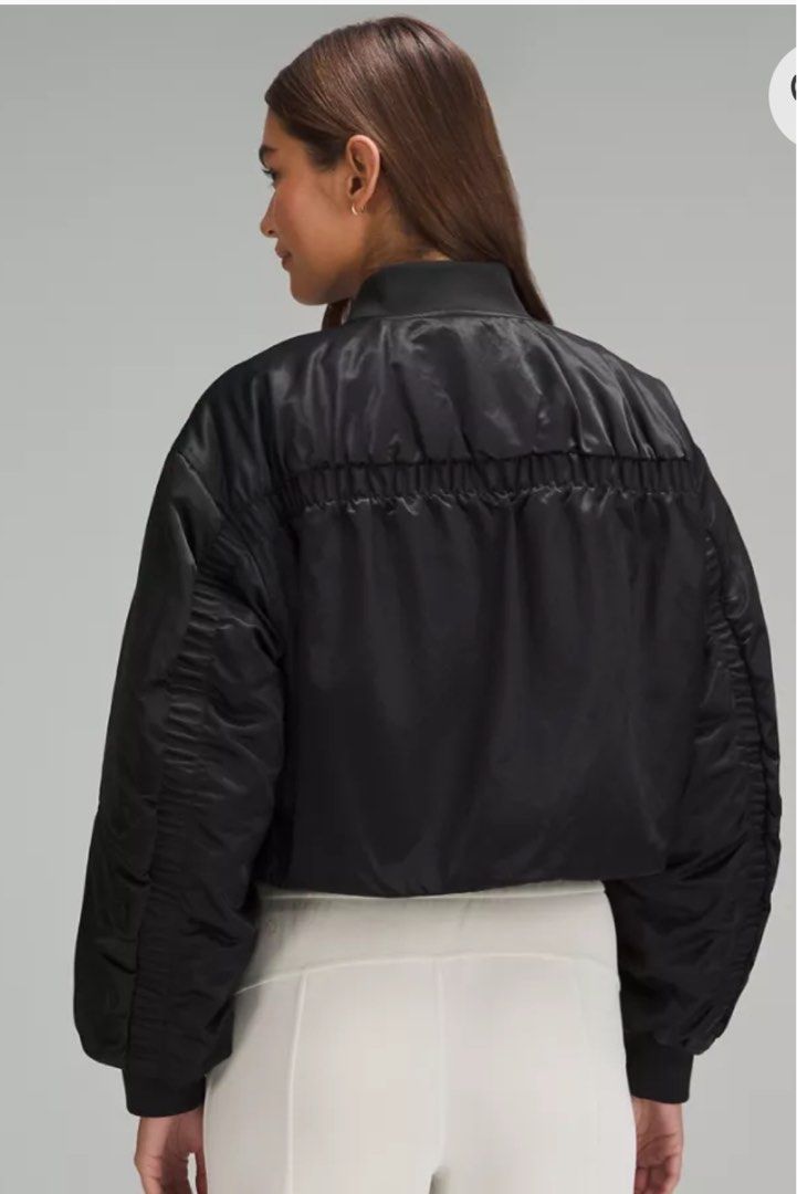 Lululemon black bomber jacket shop