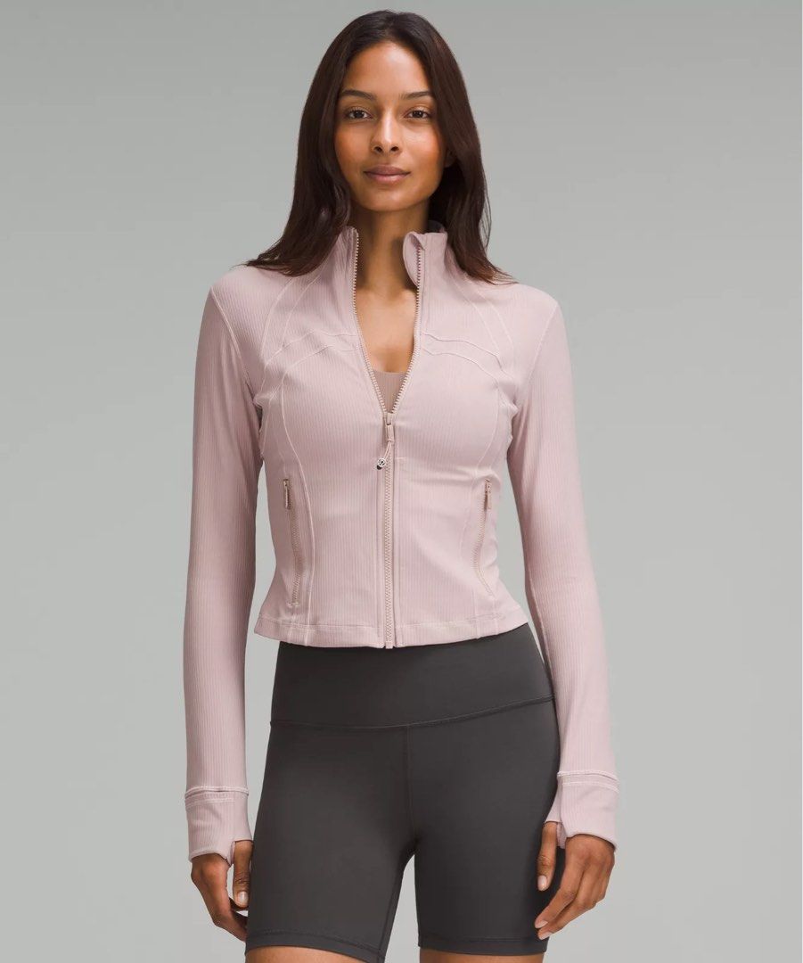 Lululemon Ribbed Cropped Define Jacket in Adaptive Pink, Women's