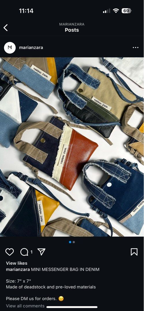 Marian Zara Mini Messenger Sling Bag (Category: Cross-body Bags) located in Paranaque City. Submitted by j.cwl (Listing ID 1324393602, Image 2). Description: Marian Zara Mini Messenger Sling Bag 7x7in *bought for 999 .