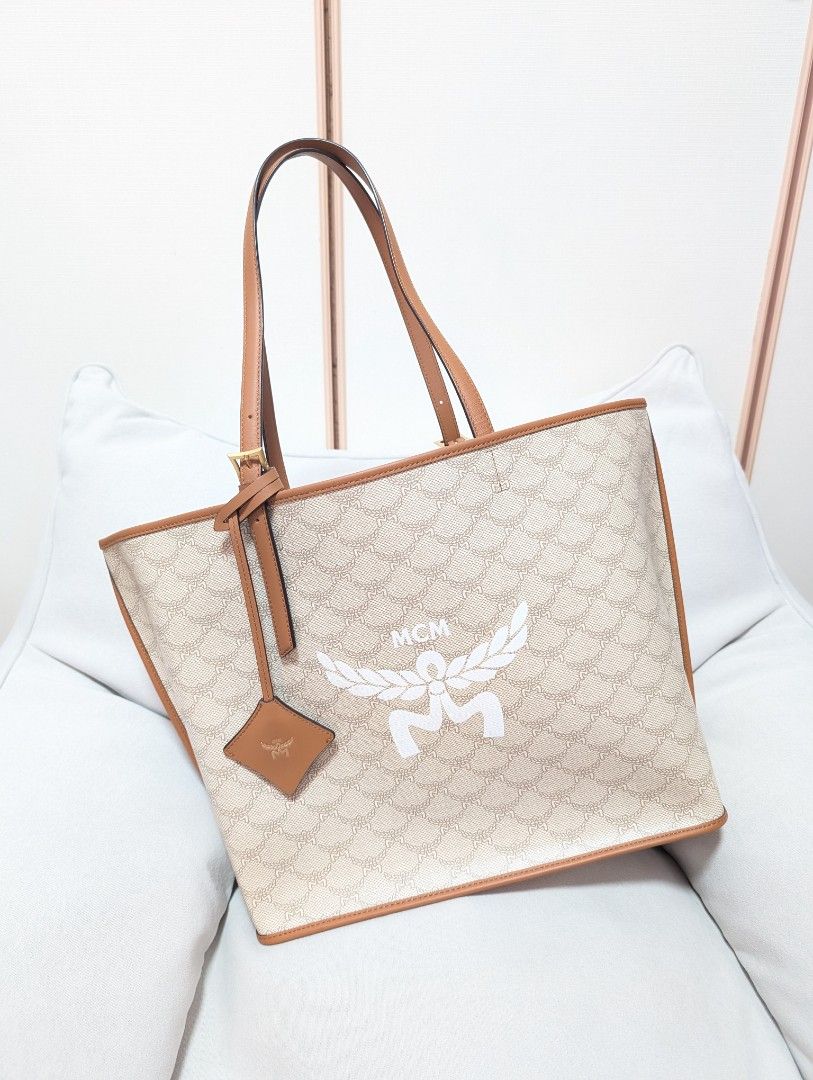 Mcm Tasche Shopper Hellgrau 880$ Mcm Himmel Shopper Tote