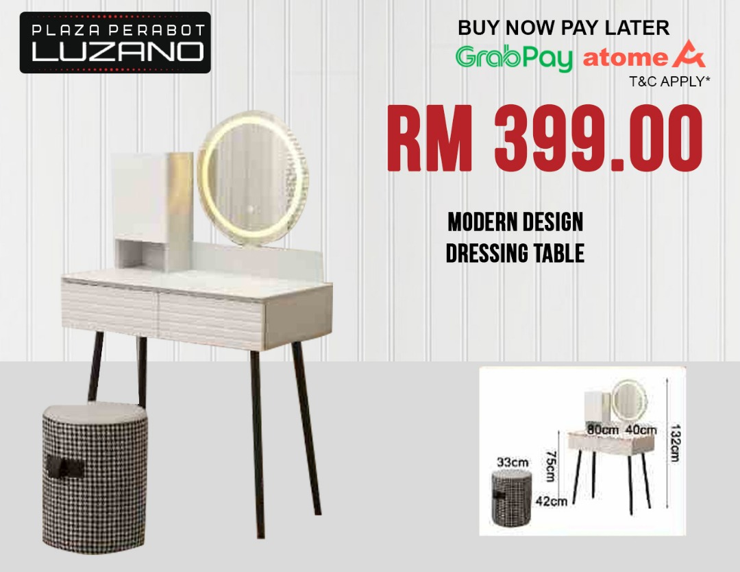 Modern Design Dressing Table with stool, Furniture & Home Living ...