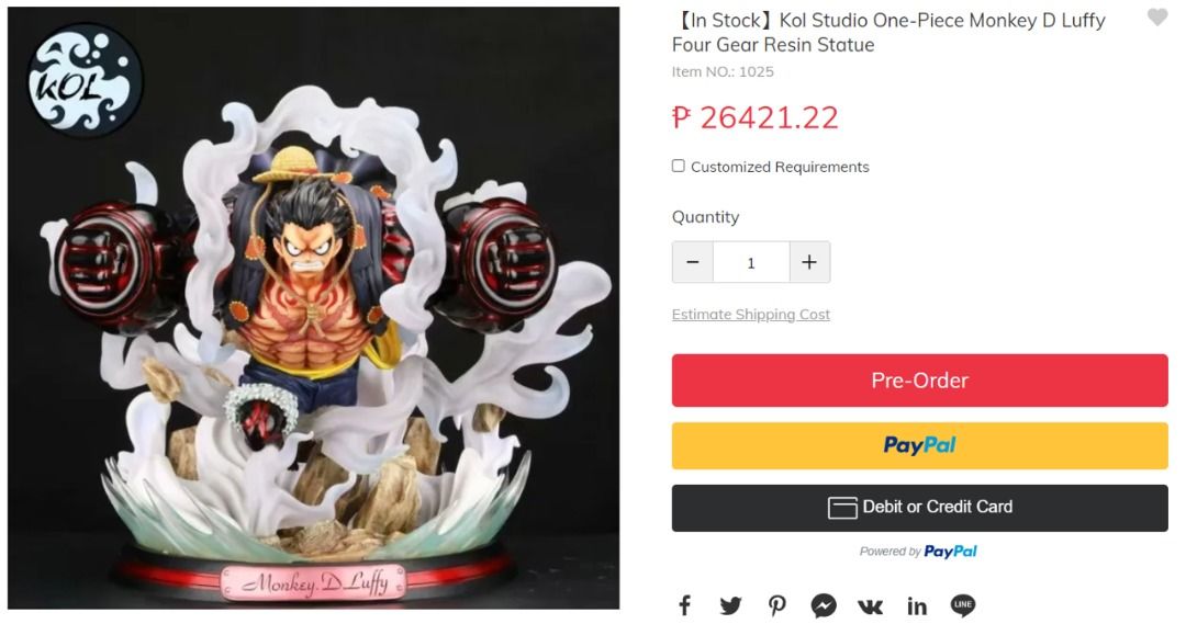 NEVER DISPLAYED Monkey D Luffy One Piece Anime Figurine (Category: Figurines & Statues) located in Imus. Submitted by dracox_21 (Listing ID 1317667508, Image 2). Description: OTHER ANIME FIGURINES MISB Sumi Sakurasawa - Rent a Girlfriend Anime BANPRESTO Exhibition Figure / Figurine - 749 MISB Mami Nanami - Rent a Girlfriend Anime BANPRESTO Exhibition Figure / Figurine - 699 MISB Ruka Sarashina - Rent a Girlfriend Anime BANPRESTO Exhibition Figure
