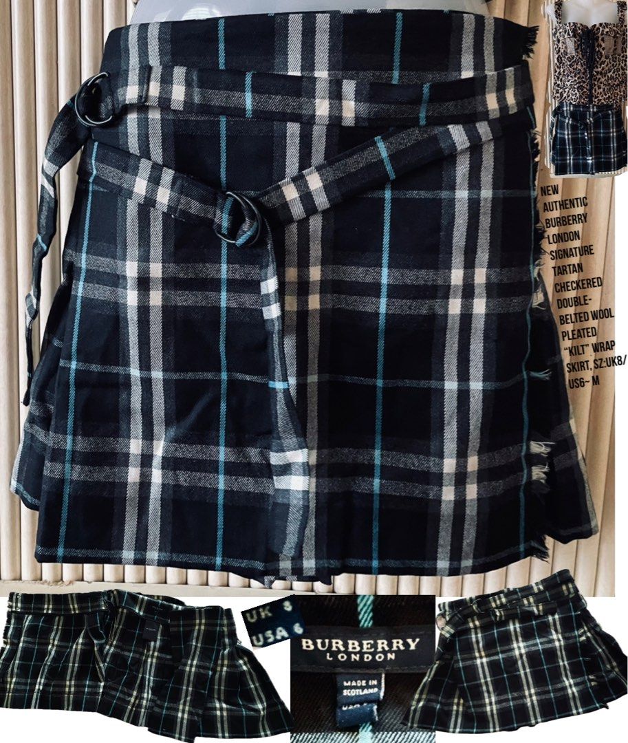 Burberry wrap skirt store