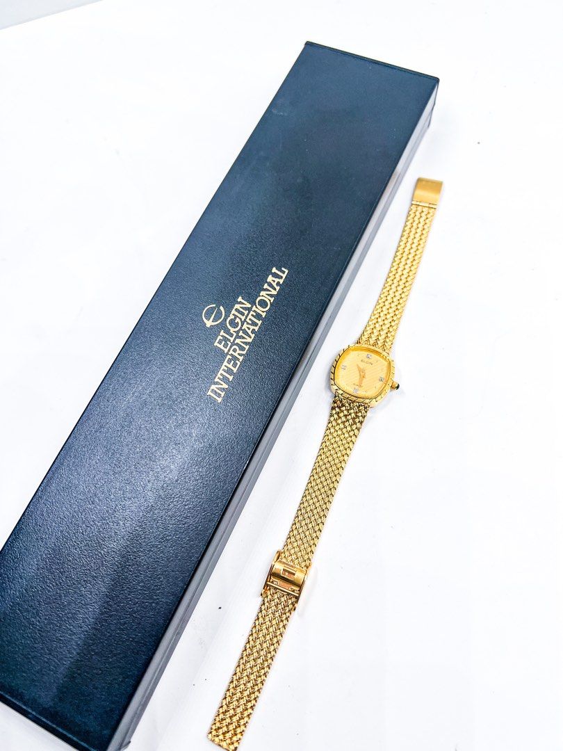 New Elgin women lady watch with diamond jewel Women s Fashion Watches Accessories Watches on Carousell