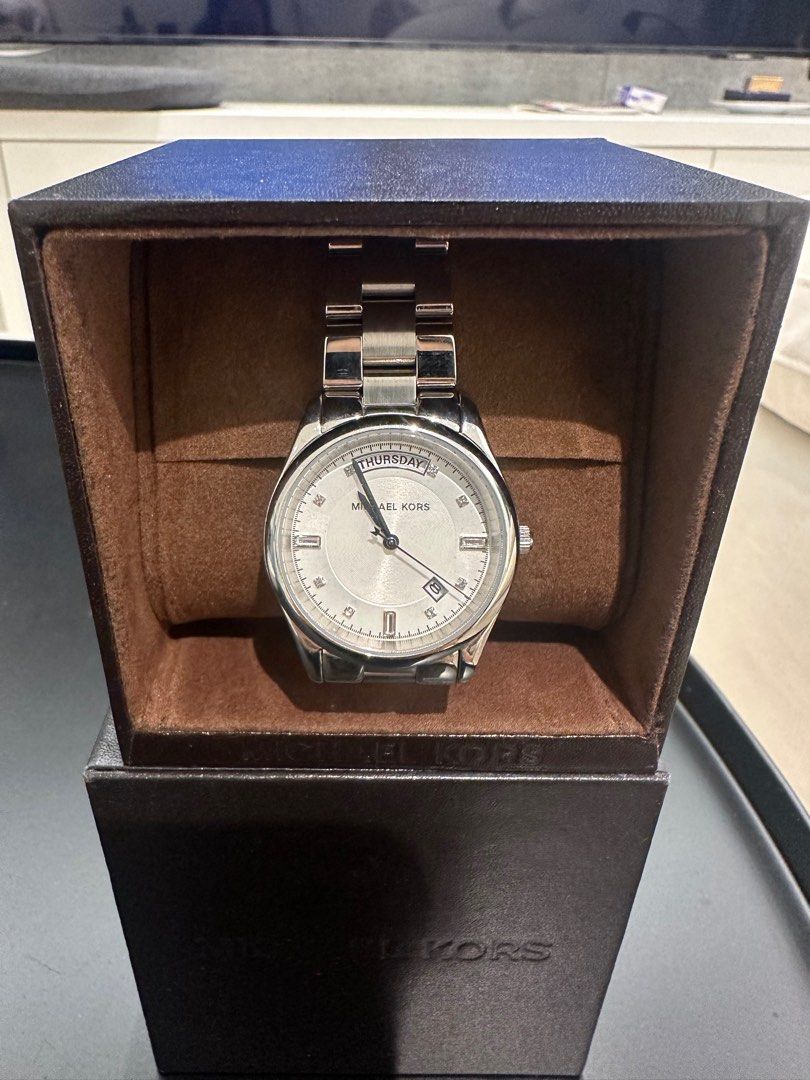 New Michael Kors Colette Silver Dial Stainless Streel ladies watch Carousell