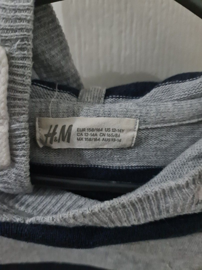 H&m striped hoodie clearance
