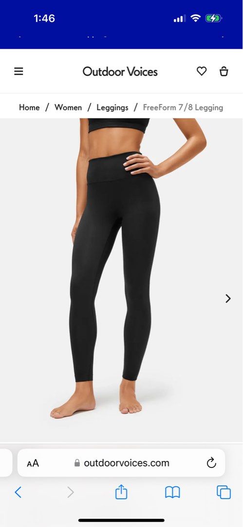 Outdoor voices black leggings on sale