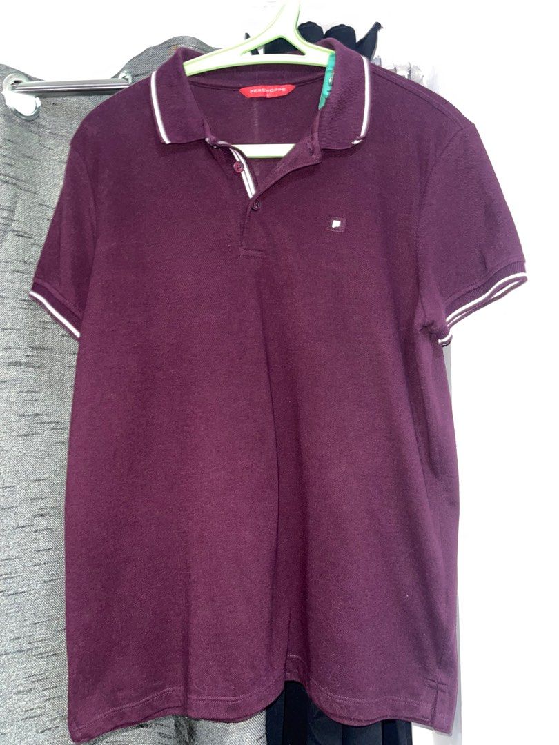 Penshoppe Polo Shirt Maroon Small Men s Fashion Tops Sets Tshirts Polo Shirts on Carousell