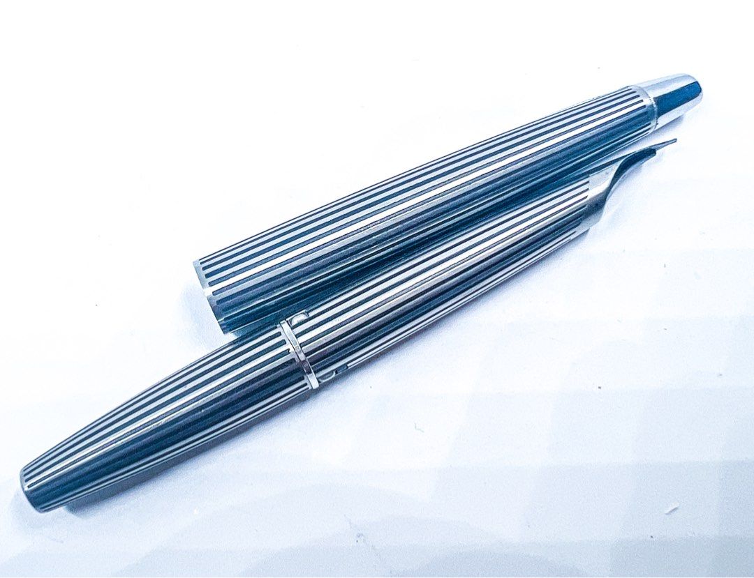 極希少 美品 PILOT パイロット 万年筆(F) μ(ミュー) ストライプ Myu