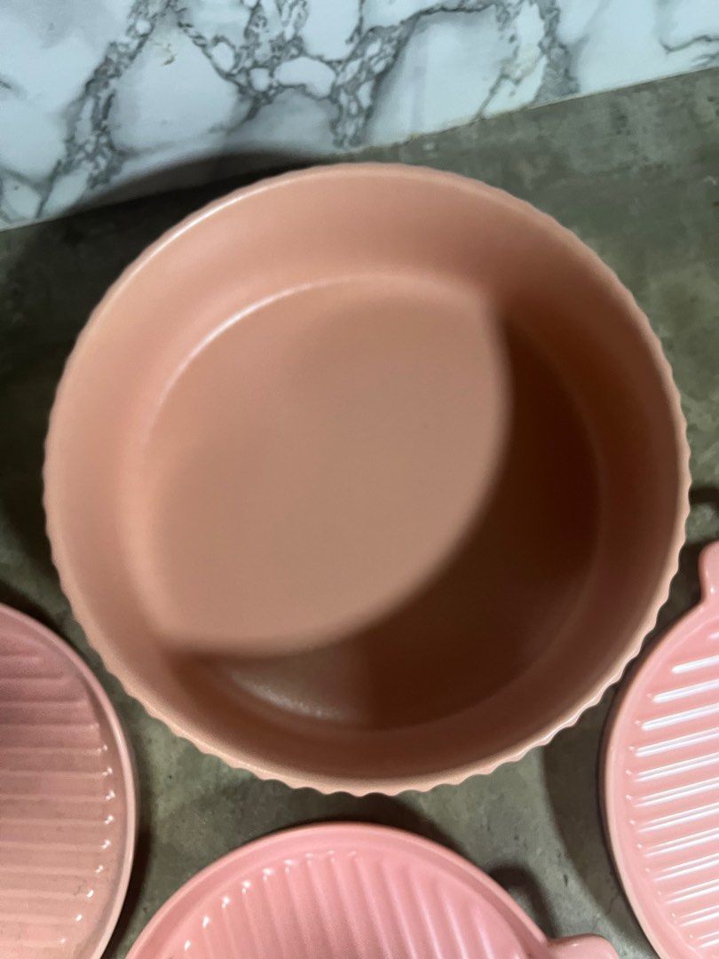 Pink Ceramic Plates & Bowl (Category: Dinnerware & Cutlery) located in Cebu City. Submitted by stylebyregi (Listing ID 1324454317, Image 3). Description: Price is for the whole set Bnew items. Never used. Extra from shop Pink bowl 8” and 3 little plates around 5” Pink bundle is .