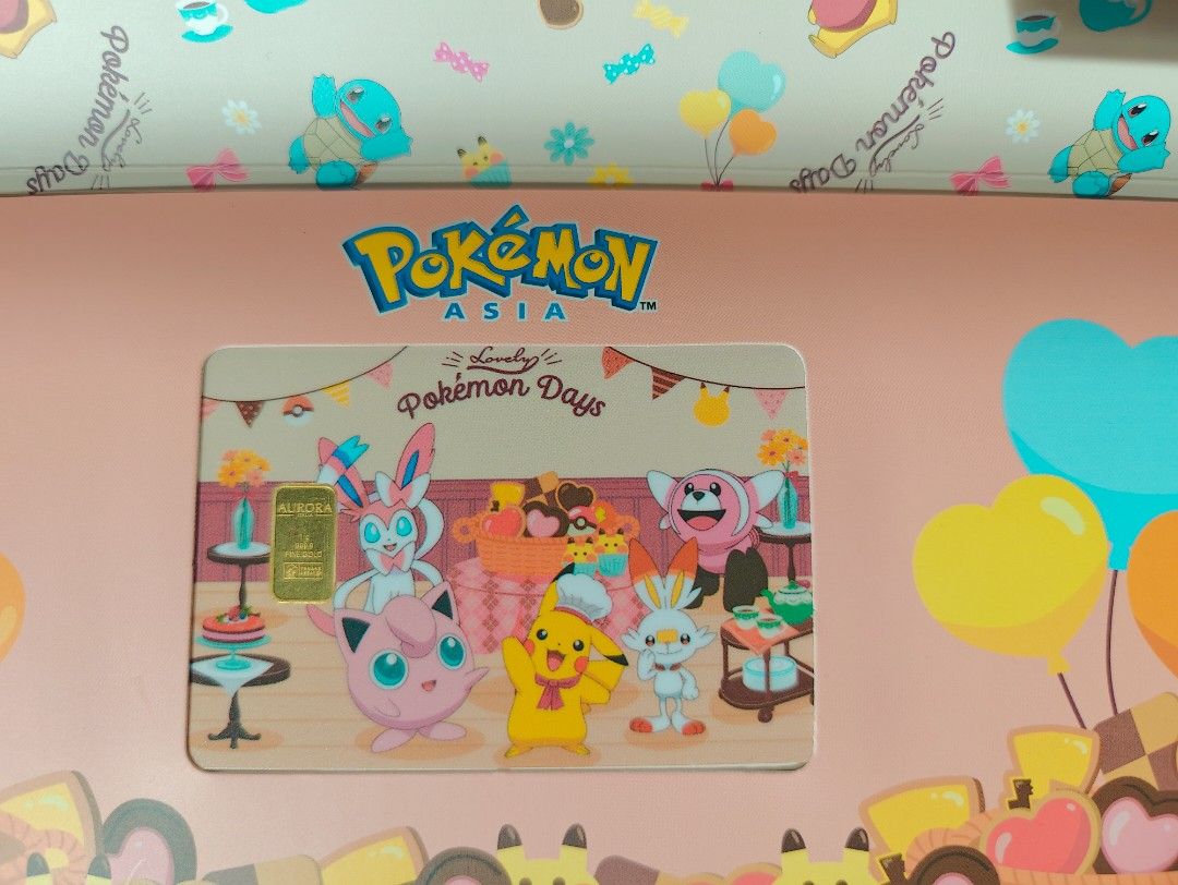 gold bar pokemon card 1999 Pokmon Special Edition 23k Gold Plated Trading Card With Balls and Boxes