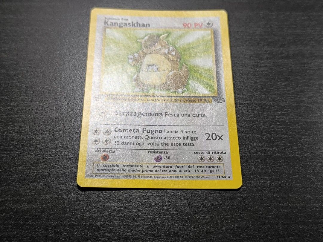 kangaskhan 1995 pokemon card Kangaskhan Pokemon Card Credit Card Credit Card Skin – Anime Town Creations main image 0