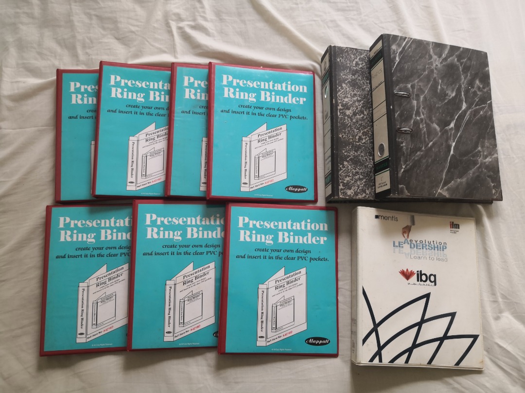 Presentation Ring Binders/Folders for filings notes/papers : 10 pieces ...