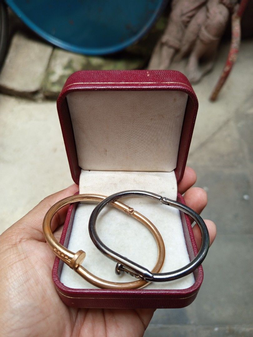 Sepasang Nail Bracelet Metal ala2 Gelang Paku Cartier Antik Pajangan di Carousell