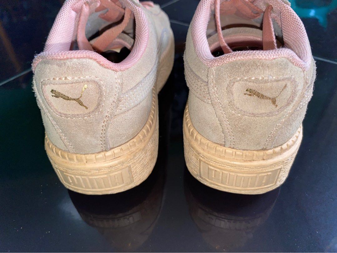 sepatu puma suede platform trace pink|sepatu pink|sepatu wanita