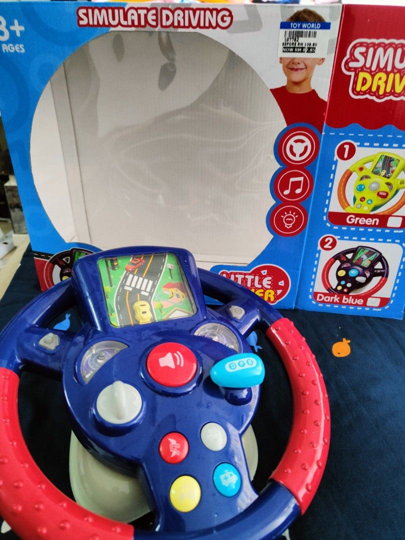 simulate Driving (Category: Kids Toys) located in Kuala Lumpur. Submitted by shazmia (Listing ID 1324450314, Image 2). Description: Anak dah besar semua masih berfungsi dengan baik lampu sound masih ok.