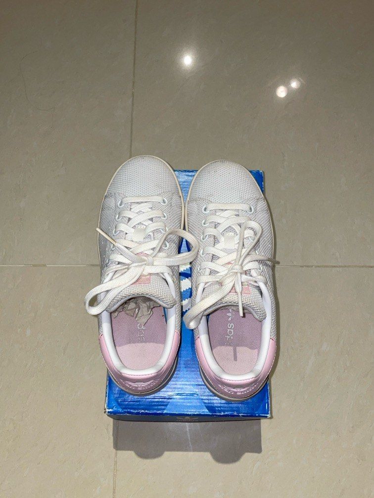 Stan Smith White Pink Women s Fashion Footwear Sneakers on Carousell