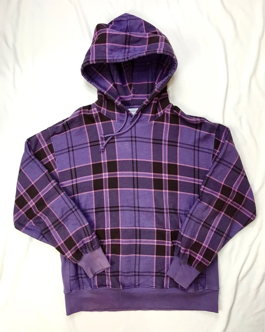 TNA COZY PURPLE FLANNEL HOODIE