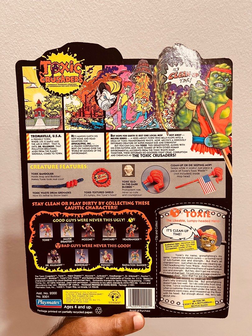 Toxie Toxic Crusaders 1991 Playmates Action Figure NEW MOSC