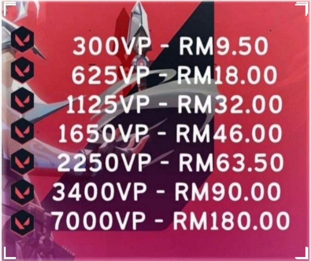 Valorant Point Top Up Malaysia, Video Gaming, Gaming Accessories, In