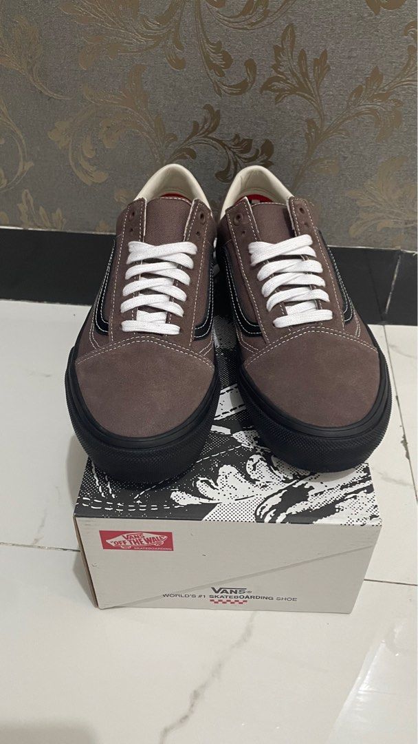 Sepatu Sneakers Grey Black Old Skool Vans Sepatu Vans Old Skool Suede Canvas High-standard Old Skool V Vans