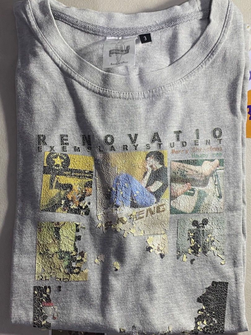 Vintage Thrifted Shirt (Category: Tshirts & Polo Shirts ) located in Quezon City. Submitted by cvscuh (Listing ID 1324383786, Image 1). Description: Vintage Thrifted Shirt Size Large Nice cracks on design making the vintage pop out more.