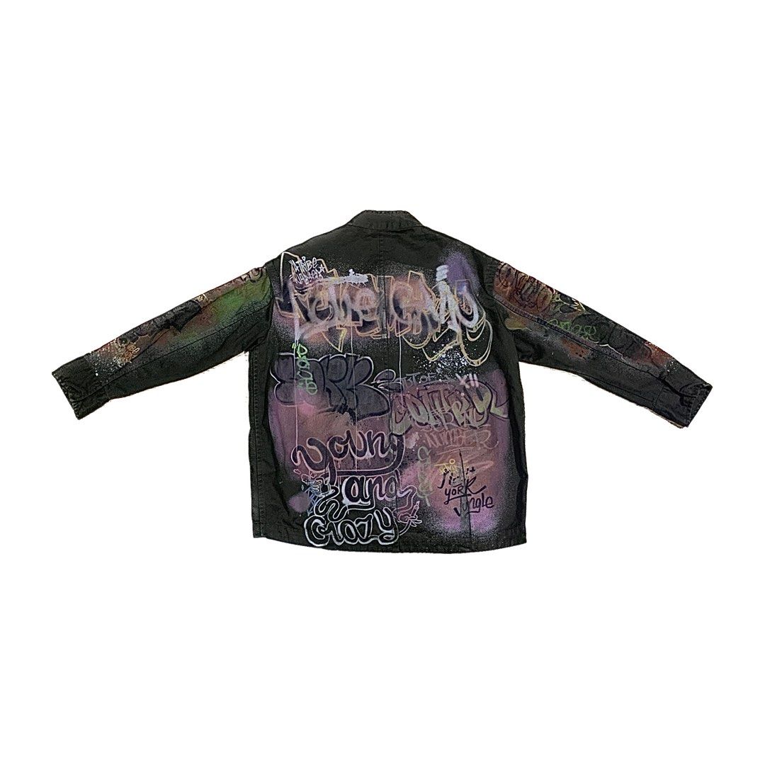 Zara graffiti leather jacket best sale