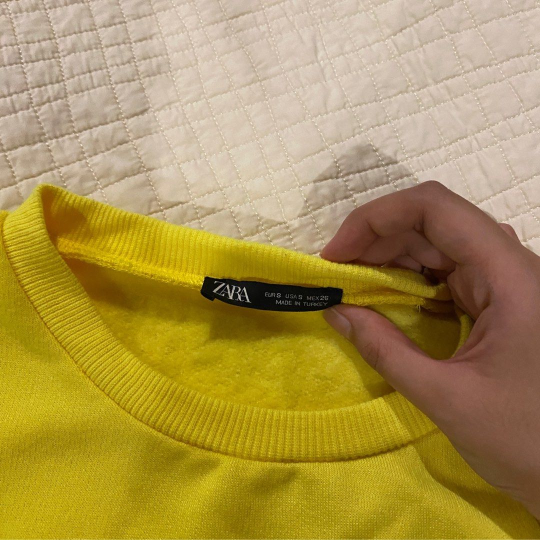 Zara neon yellow sweater shop
