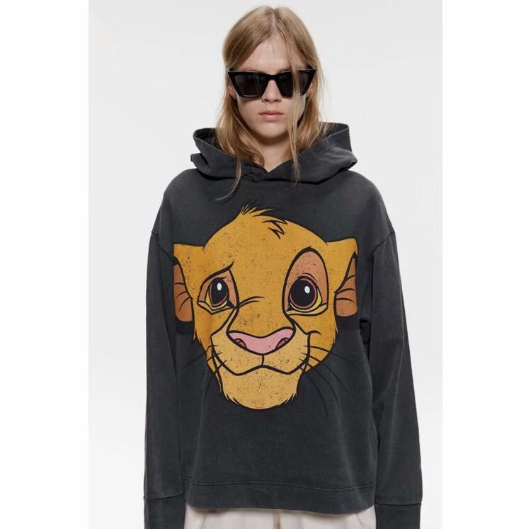 Zara x Lion King Simba Oversized Sunfaded Hoodie Women s Fashion Tops Other Tops on Carousell
