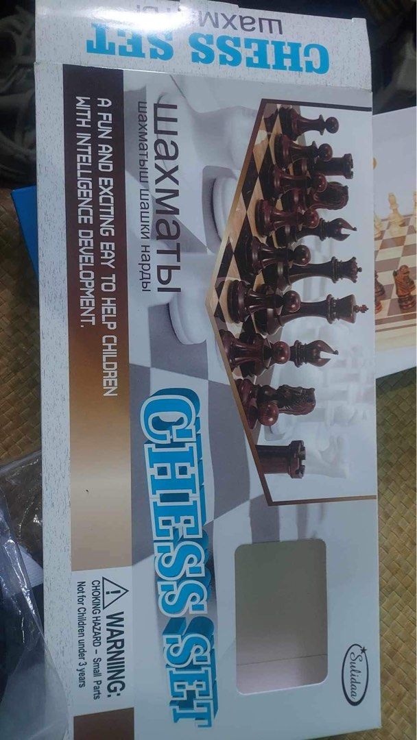 34x34 Chess Board Game (Category: Board Games & Puzzles) located in Pasig City. Submitted by shinzoned (Listing ID 1324586370, Image 2). Description: Brand New and Sealed Pasig Location Can pick up today.