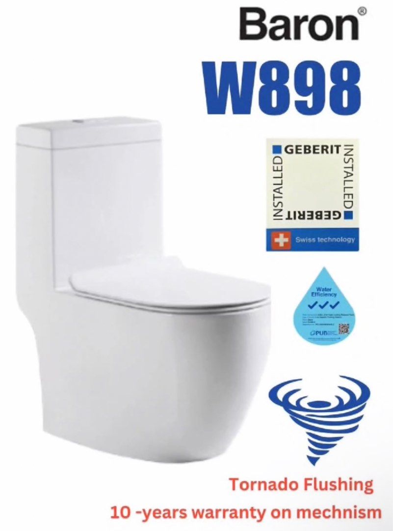 $498nett with installation !🚽BARON W898! NETT PRICE! FREE DELIVERY!63109553452161112