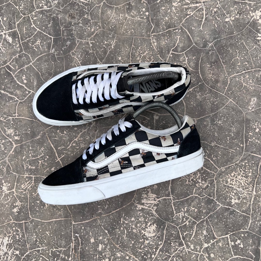 Bees checkerboard vans on sale