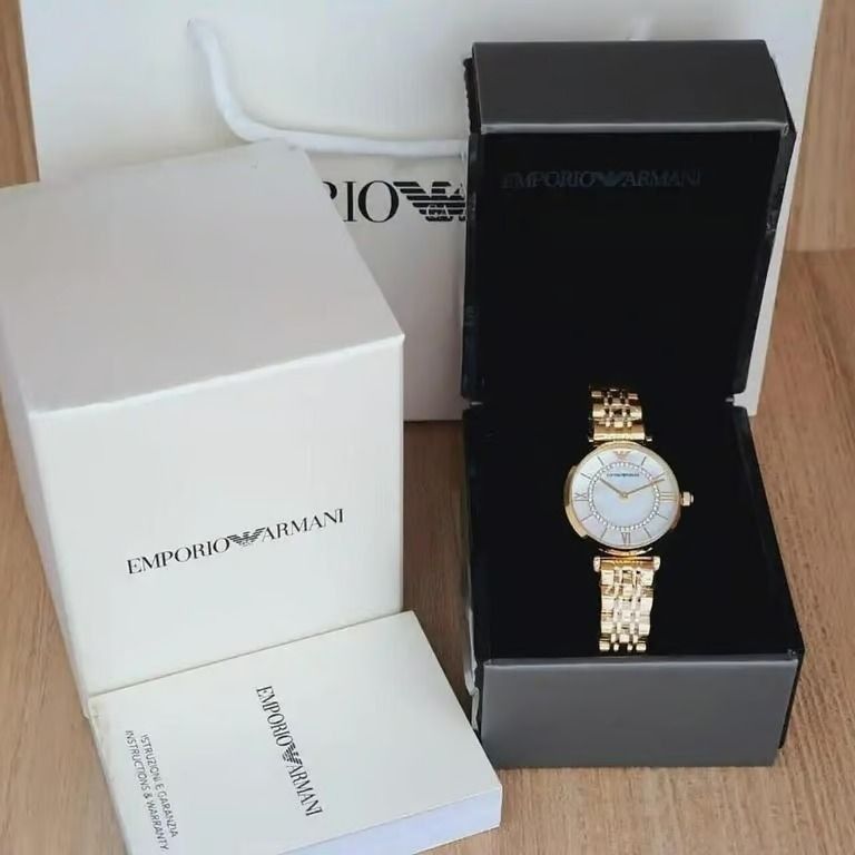 SALE Emporio Armani AR1907 Gianni T b Analog Mother of Pearl Dial Women s Watch